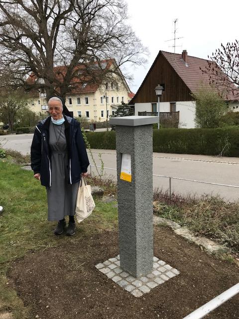 Schwester Benedicta-Maria bei der Einweihung