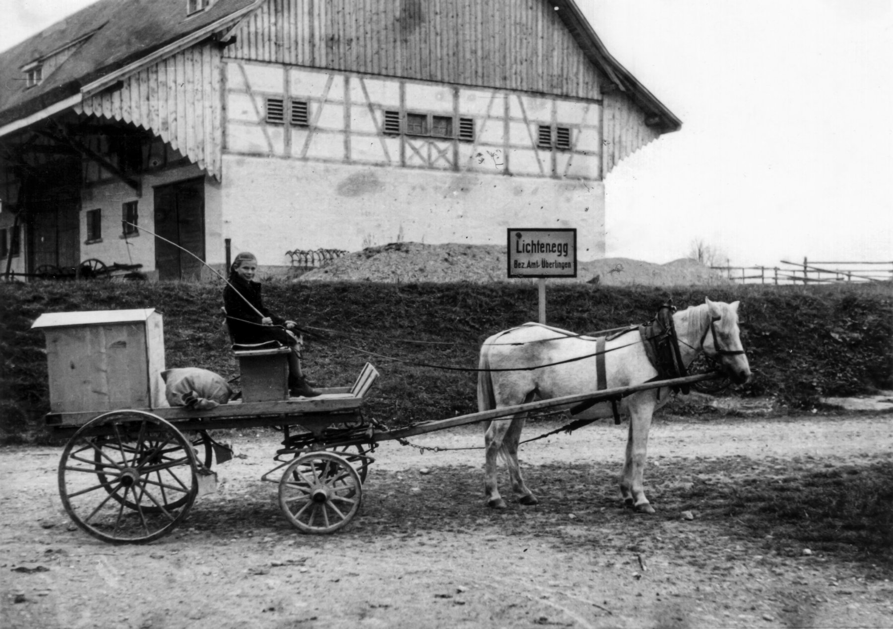 Auslieferung der Post nach Lichtenegg, 1949. Foto: Josef Hofmann