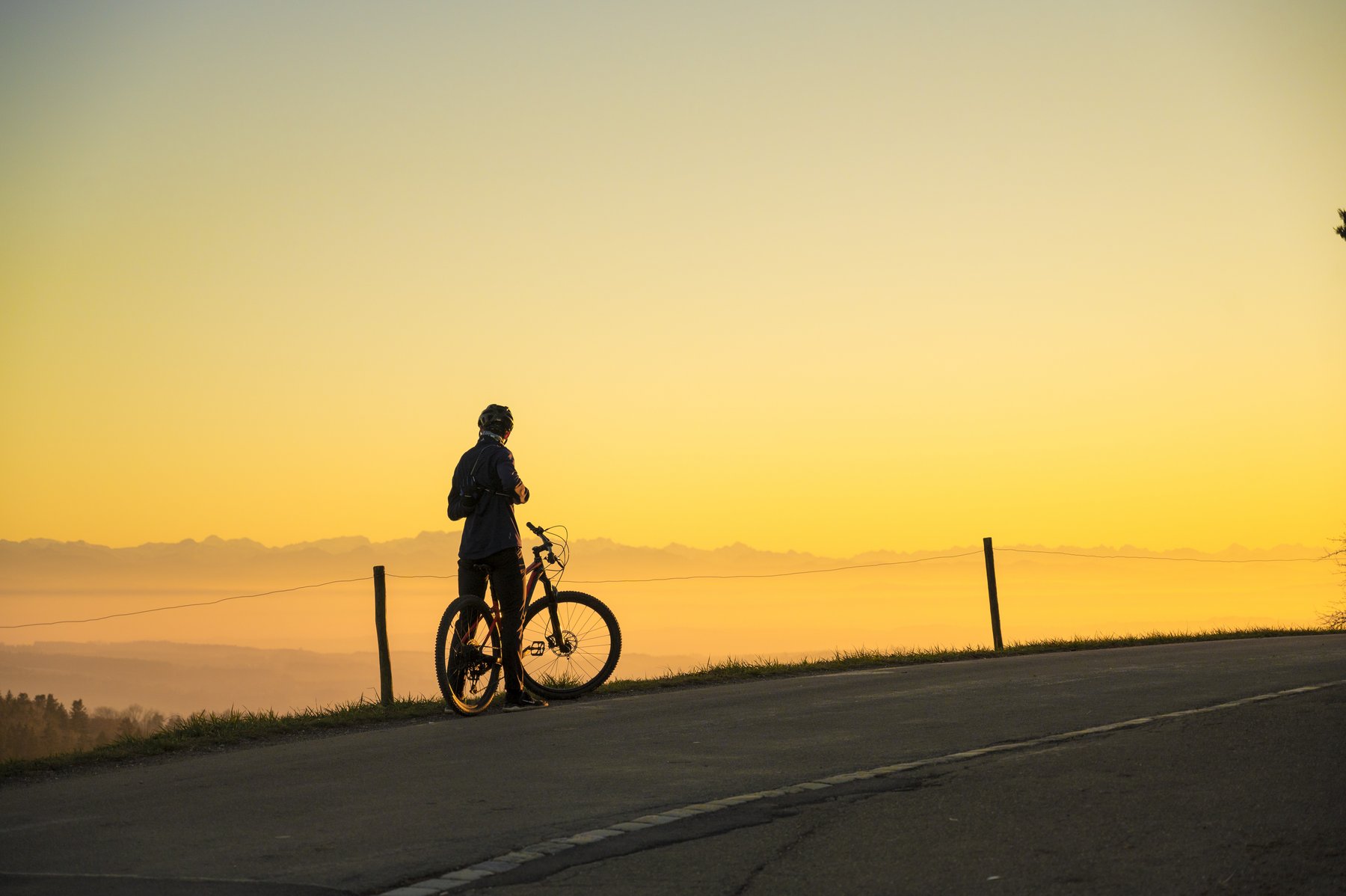 Radfahrer am Höchsten